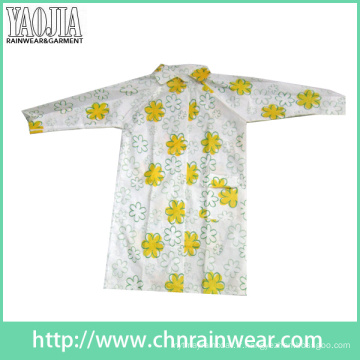 Printed Flower PVC Adult Rainwear pour cadeau promotionnel